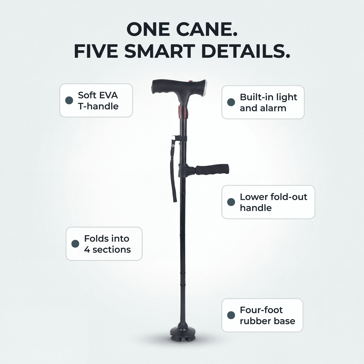 Folding Stand-Assist Cane