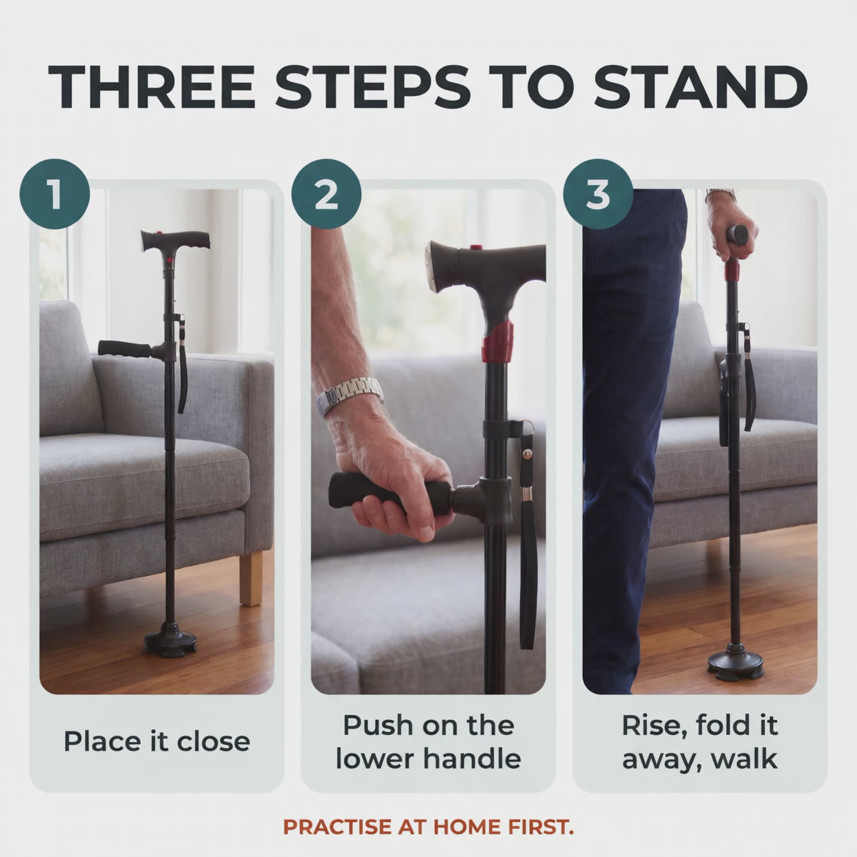 Video: pressing down on the Steadihand lower handle